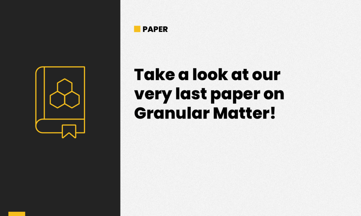 Take a look at our very last paper on Granular Matter!