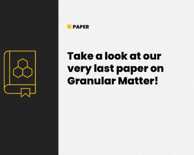 Take a look at our very last paper on Granular Matter!