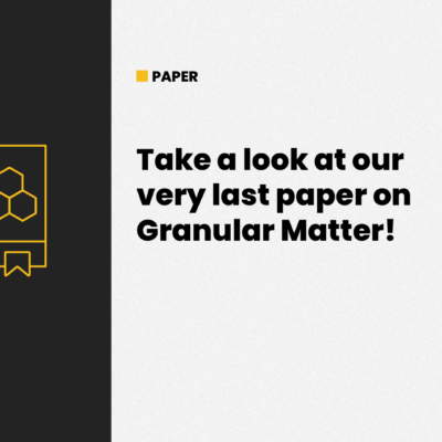 Take a look at our very last paper on Granular Matter!